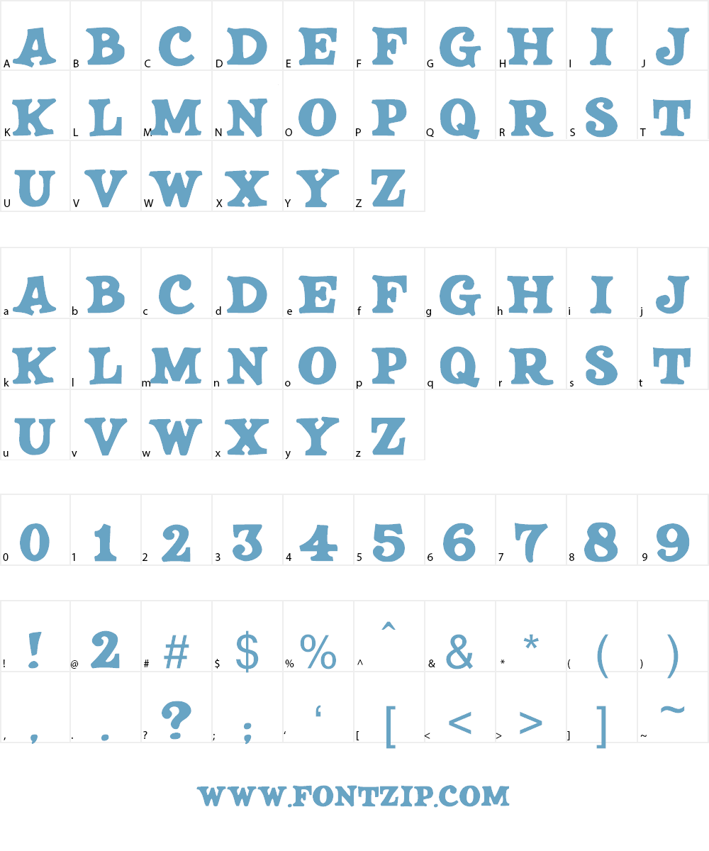 JMH SALOON Font Character